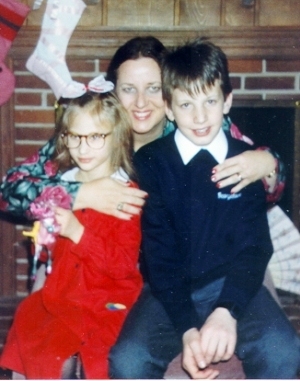 The red dress and the navy sweater were from a store that sold 2nd hand clothes.